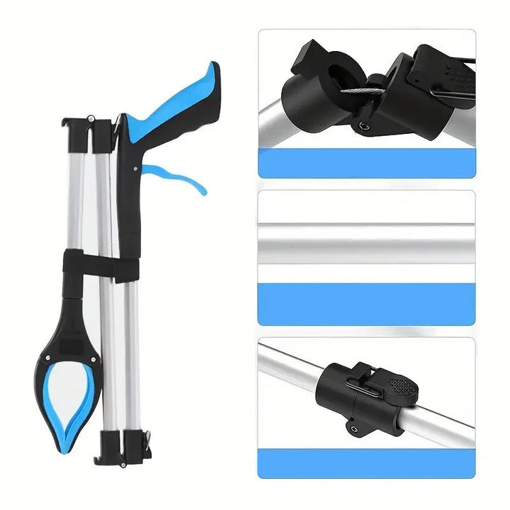 Klappbarer Greifer mit um 360° drehbarem Clip