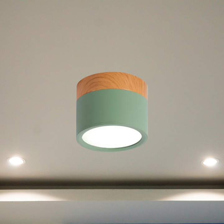 Zylindrische LED-Deckenleuchte für stilvolle Flure