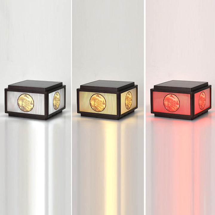 Modern minimalist Solar wasserdicht quadratisch Aluminium Glas LED Postkopflicht für Garten | Karnz