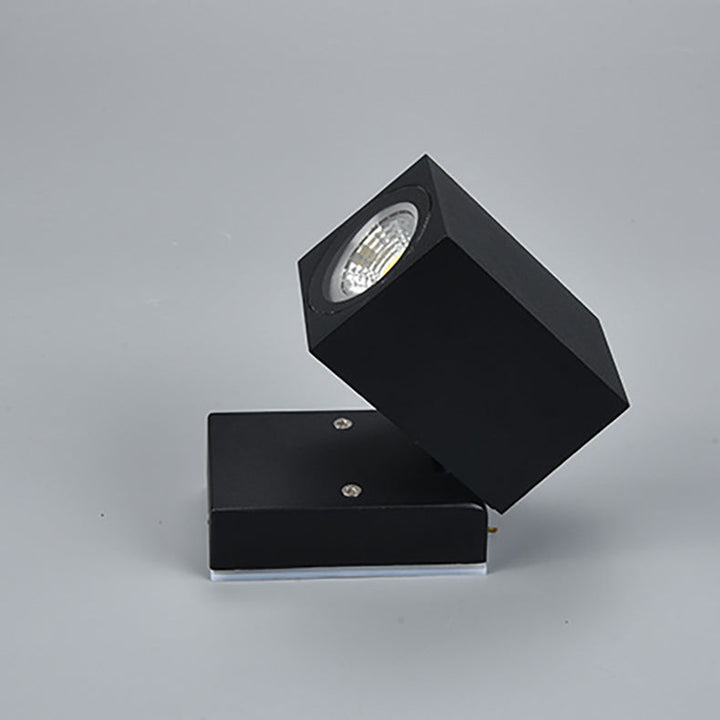 Moderne Einfachheit Wasserdichte Einstellbare Winkel Quadratische Aluminium LED Wandlampe Für Außenpatio | Karnz