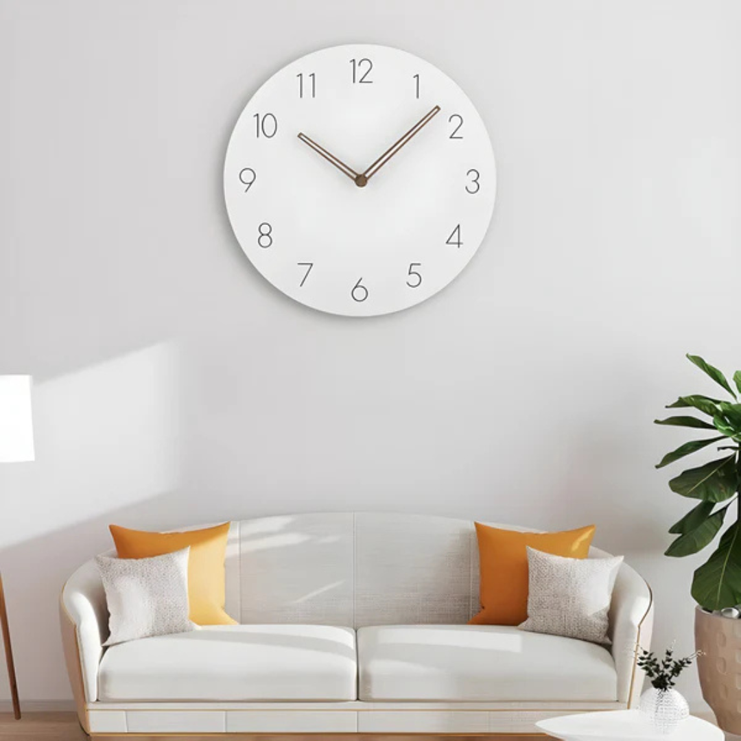 Große Holzwand Uhr – Minimalistisches Design mit stillem Bewegung | Karnz