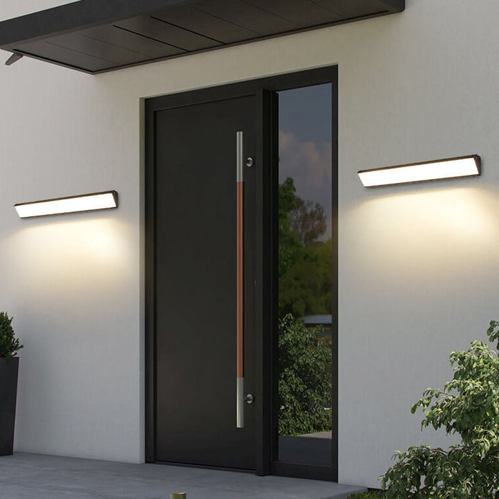 Moderne Outdoor Lang Bar Aluminium Acryl Wasserdicht LED Wand Sconces Lampe | Karnz