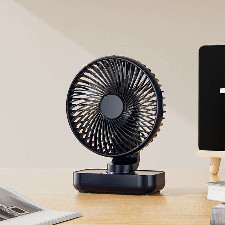 Tragbarer wiederaufladbarer USB-Schreibtischventilator mit 4 Geschwindigkeiten | Karnz