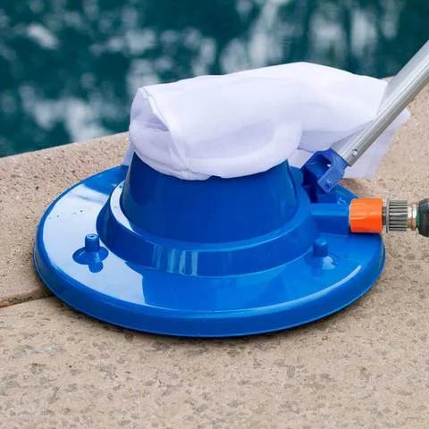 Sandsberg | Poolblatt-Vakuum, großer Poolblatt-Sauger für eingelassene und aufstellbare Schwimmbecken (Blau)