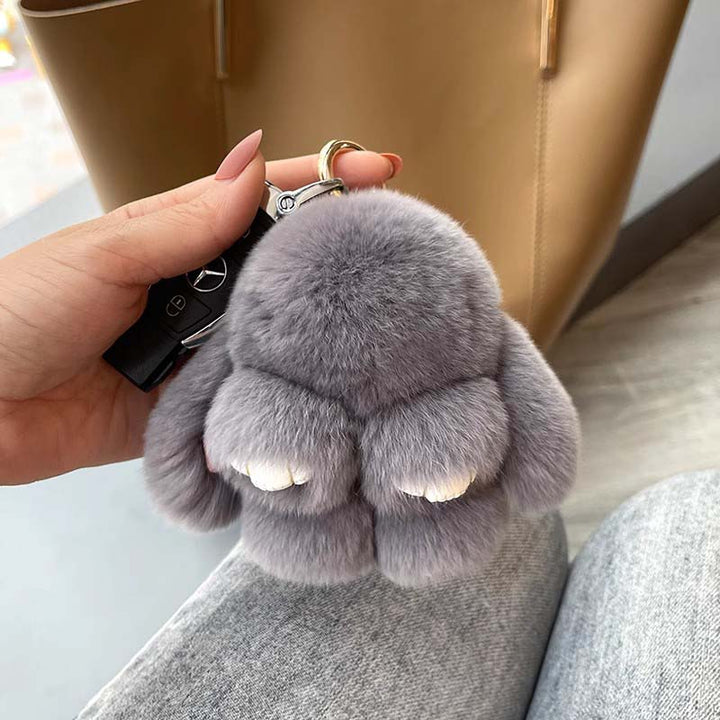 Handgefertigte, weiche Hasen-Pompon-Anhänger (Box-Edition)
