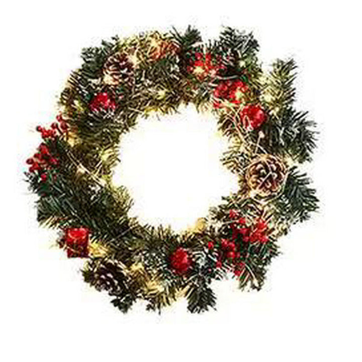 Beleuchteter Weihnachtskranz, 40 cm