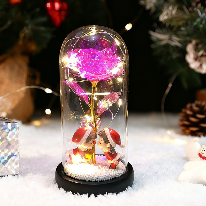 Dekorative Spieluhr mit Weihnachtsbaum und LED-Licht