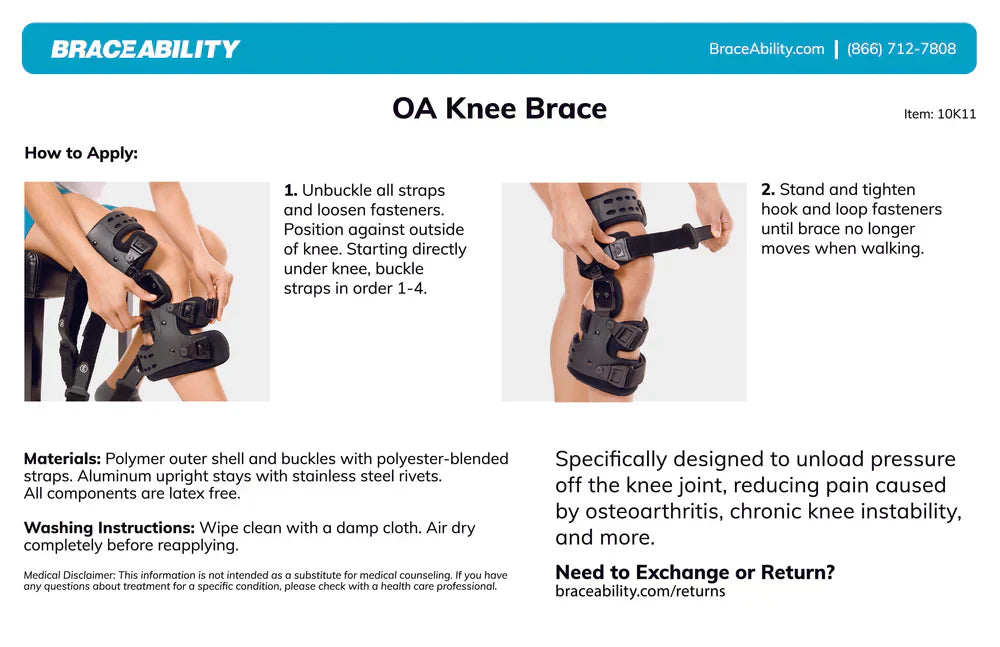 Osteoarthritis Relief Kniebandage | Mediale und laterale OA Unterstützung für Knorpel-auf-Knorpel Arthritis Schmerzen