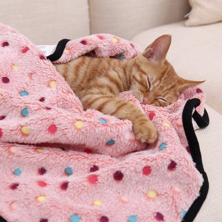 Haustiermatte aus Fleece, Pfoten- und Knochenmuster