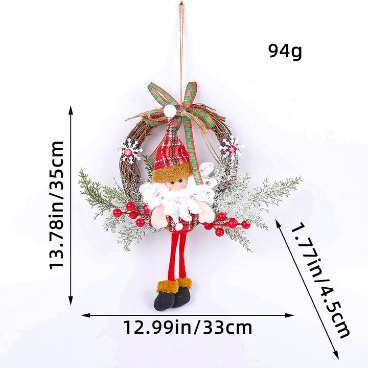Handgefertir Weihnachtskranz aus Zweigen