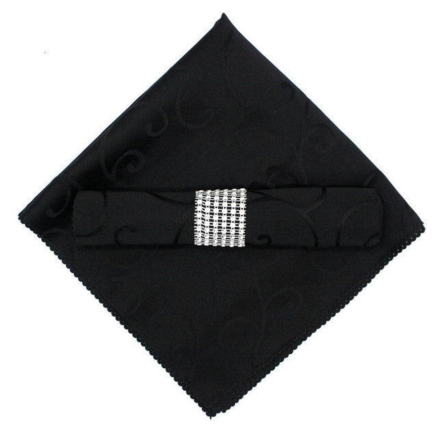 10 Stück Polyester Jacquard Tischservietten Dinner Servietten Taschentücher | Karnz