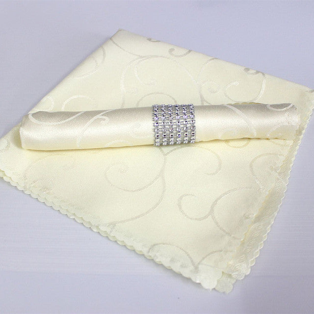 10 Stück Polyester Jacquard Tischservietten Dinner Servietten Taschentücher | Karnz