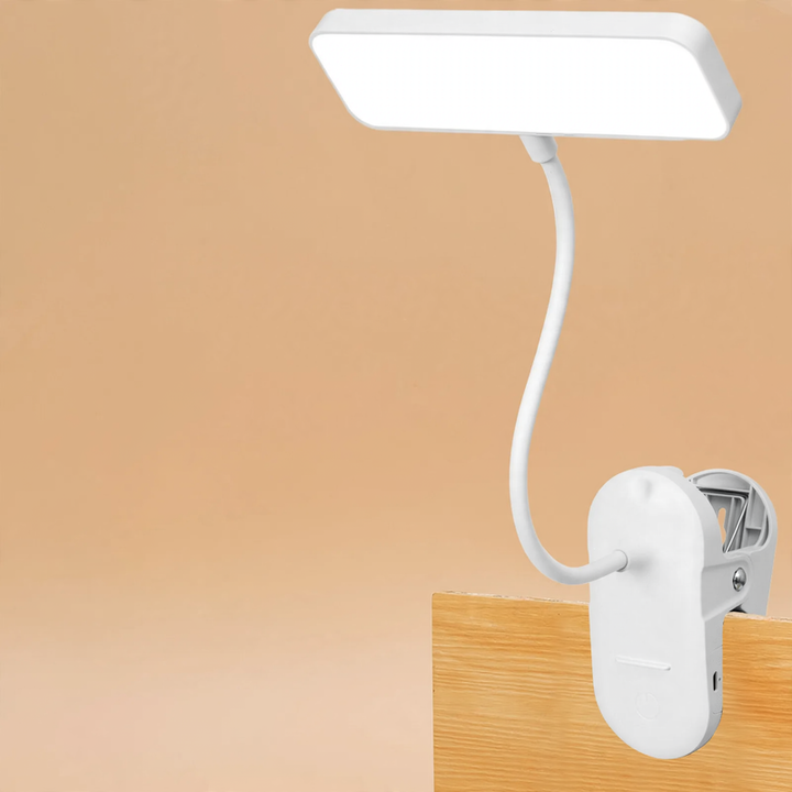 Vielseitige LED-Klemmleuchte für Studium und Alltag