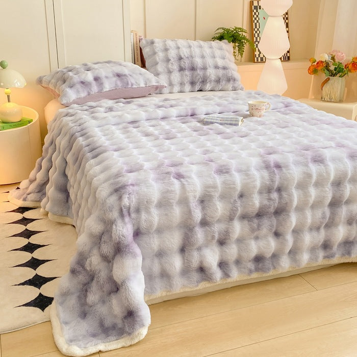 Weiches Bettlaken aus Milchfaser-Fleece, 180x200-220cm