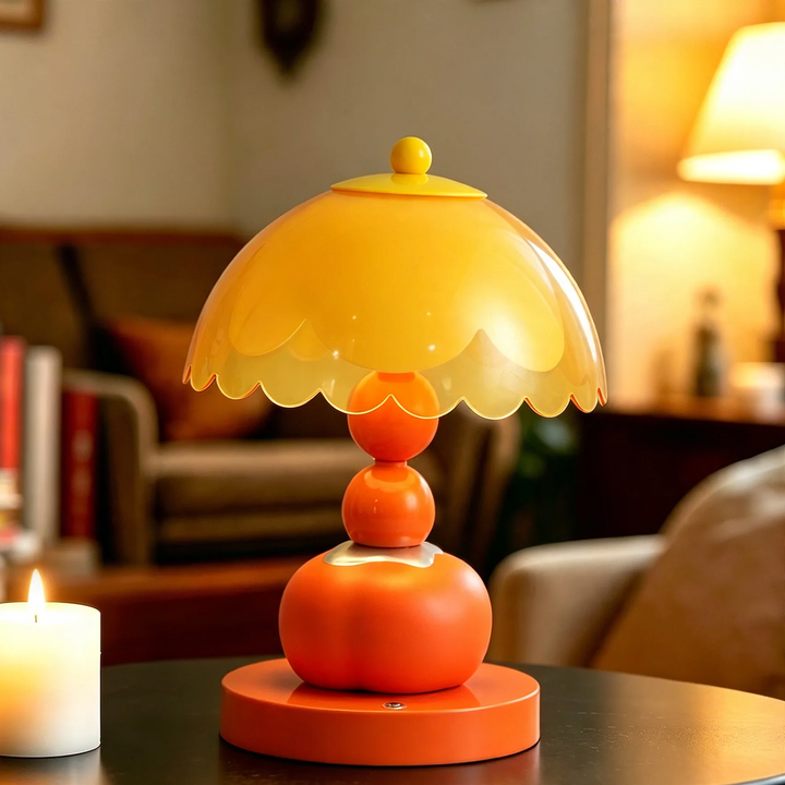 Kaki-Tischlampe, kreatives Design, Dekoelement
