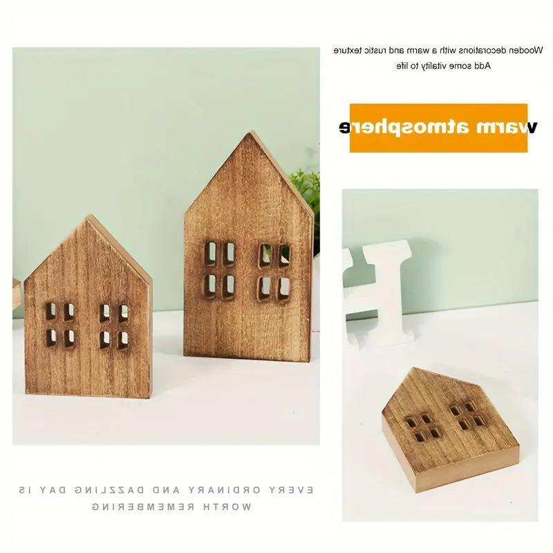 Dekorative Holz-Hütte für den Tisch