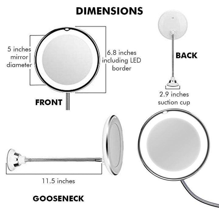 Karnz | 10x Zoom LED Schminkspiegel