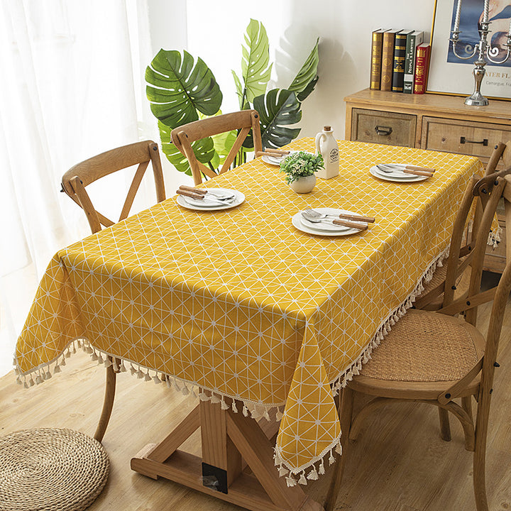 Elegante dekorative Tischdecke