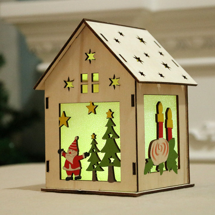 Dekorative Holz Santa Haus Ornament Karnz