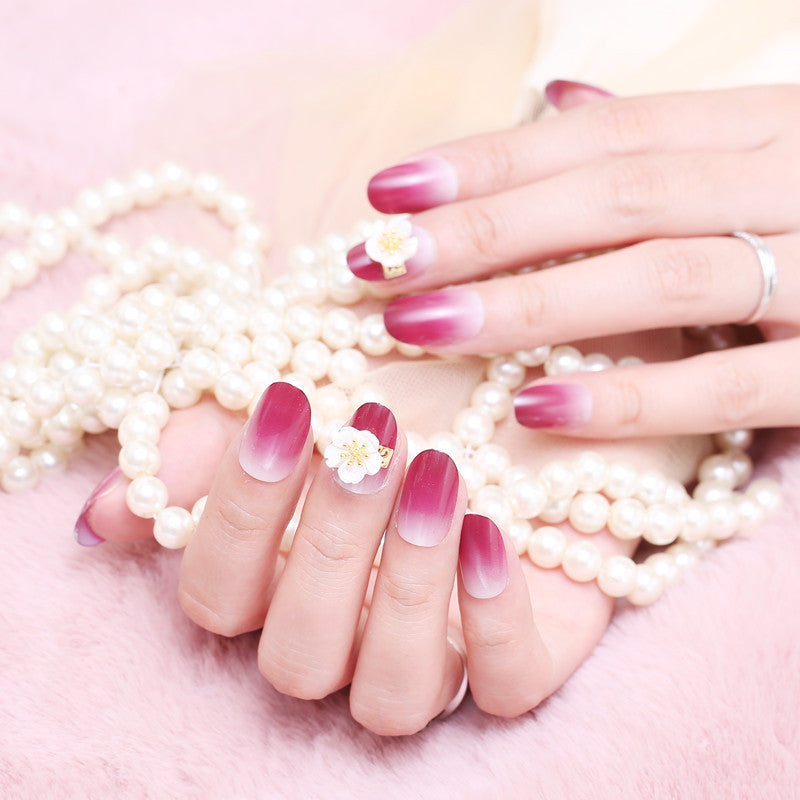 Ombre Floral Design Press-On Nägel