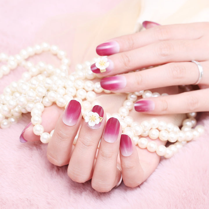 Ombre Floral Design Press-On Nägel