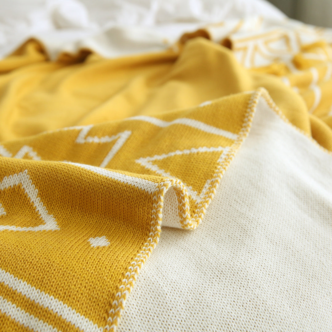 Damen Gemütliche Strickdecke mit modernen Mustern Karnz