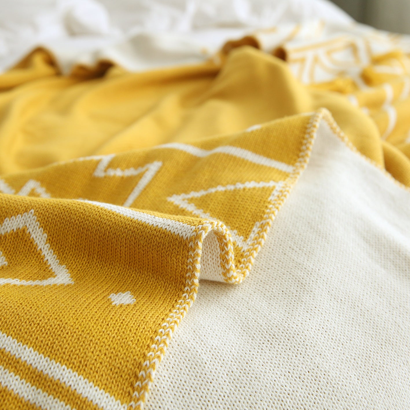 Damen Gemütliche Strickdecke mit modernen Mustern Karnz