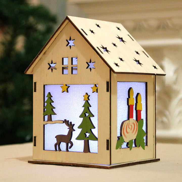 Dekorative Holz Santa Haus Ornament Karnz