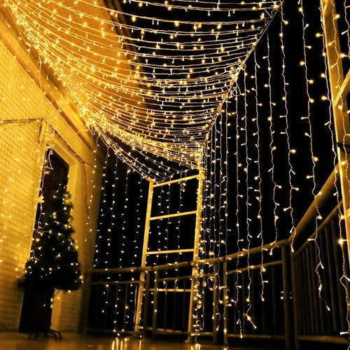 LED Lichtervorhang für Außen – Wasserdichte Lichterkette für Garten, Balkon und Terrasse | Karnz