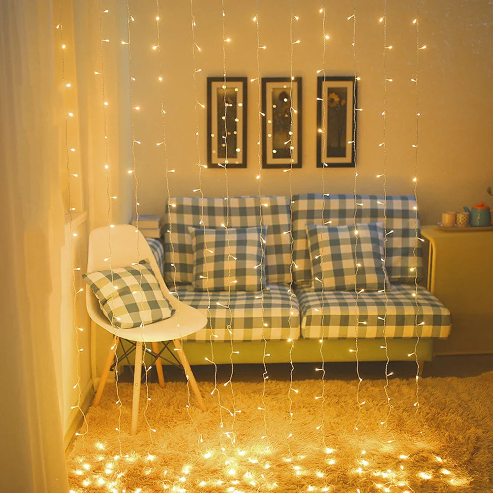 LED Lichtervorhang für Außen – Wasserdichte Lichterkette für Garten, Balkon und Terrasse | Karnz