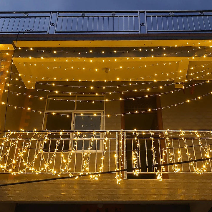LED Lichtervorhang für Außen – Wasserdichte Lichterkette für Garten, Balkon und Terrasse | Karnz