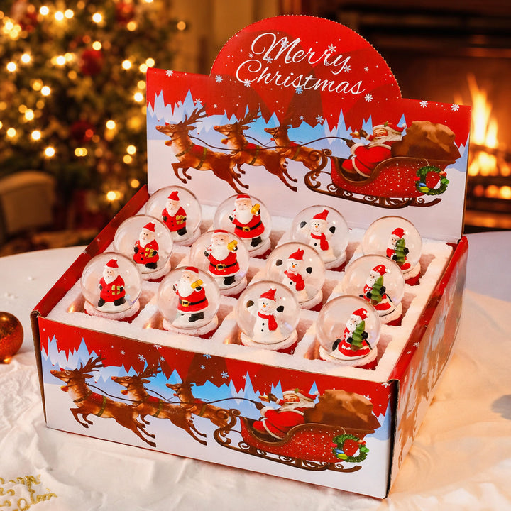 Weihnachts-Schneekugel mit Licht und Musik