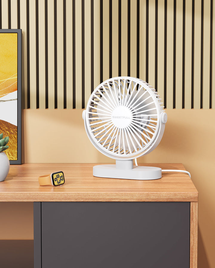 6,5 Zoll USB Kleiner Tischventilator für Zuhause Büro Auto Outdoor Reisen | Karnz