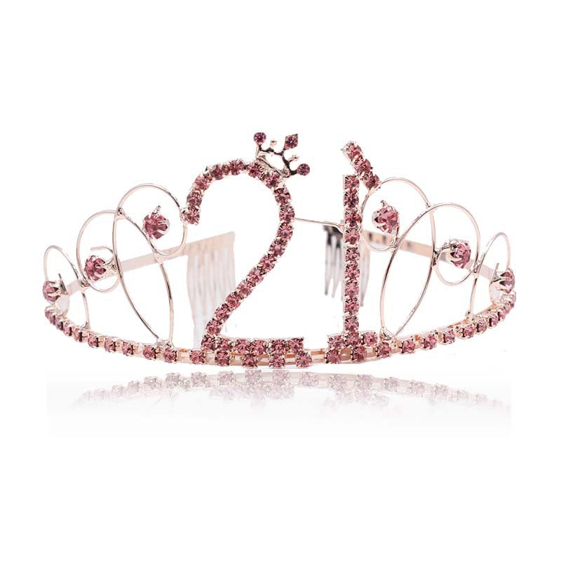 Damen Glitzernde Tiara für den 16. Geburtstag Karnz