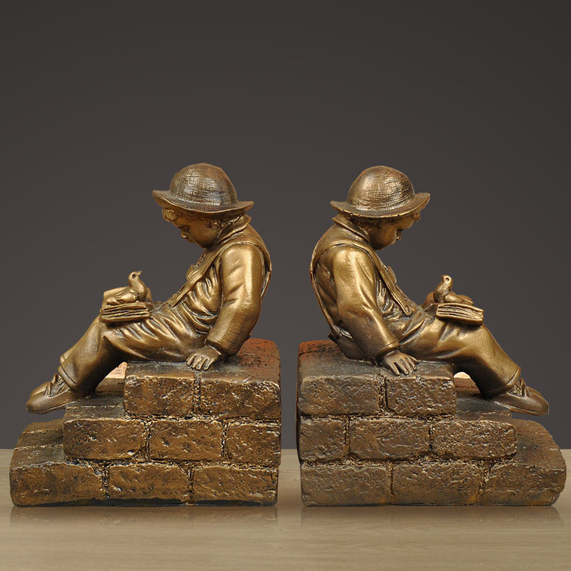 Vintage Figurative Buchstützen