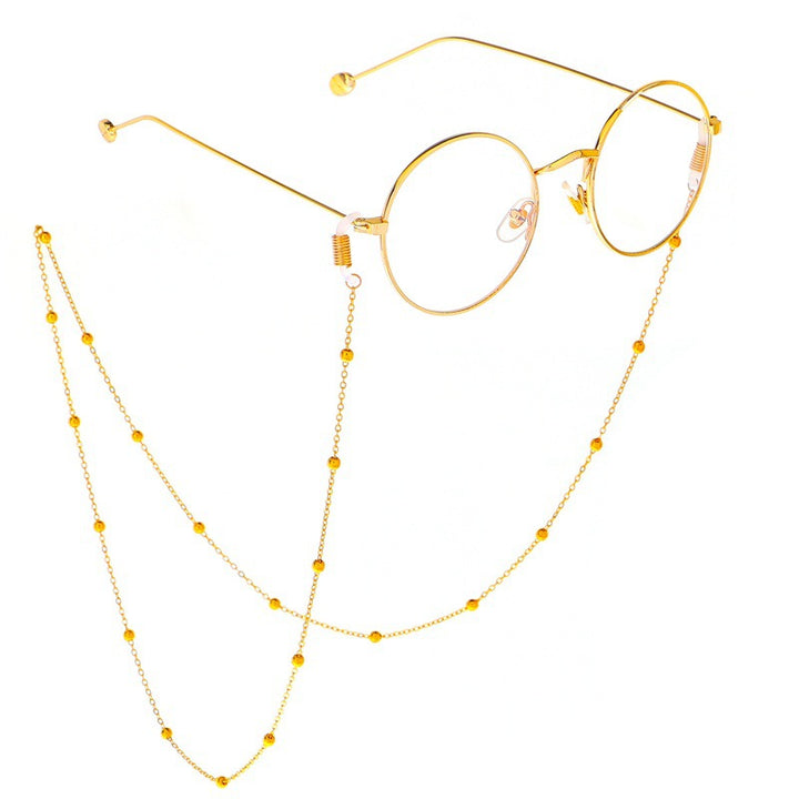 Elegante Brillen Kette mit dekorativen Perlen Karnz