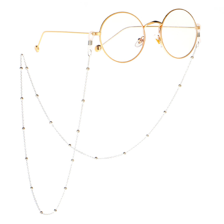 Elegante Brillen Kette mit dekorativen Perlen Karnz