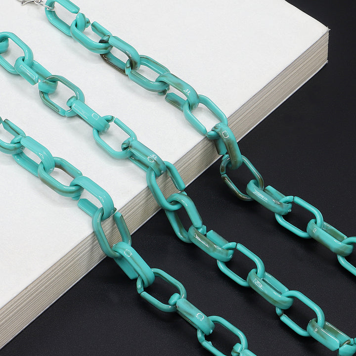 Chunky Acryl Brillen Kette Karnz
