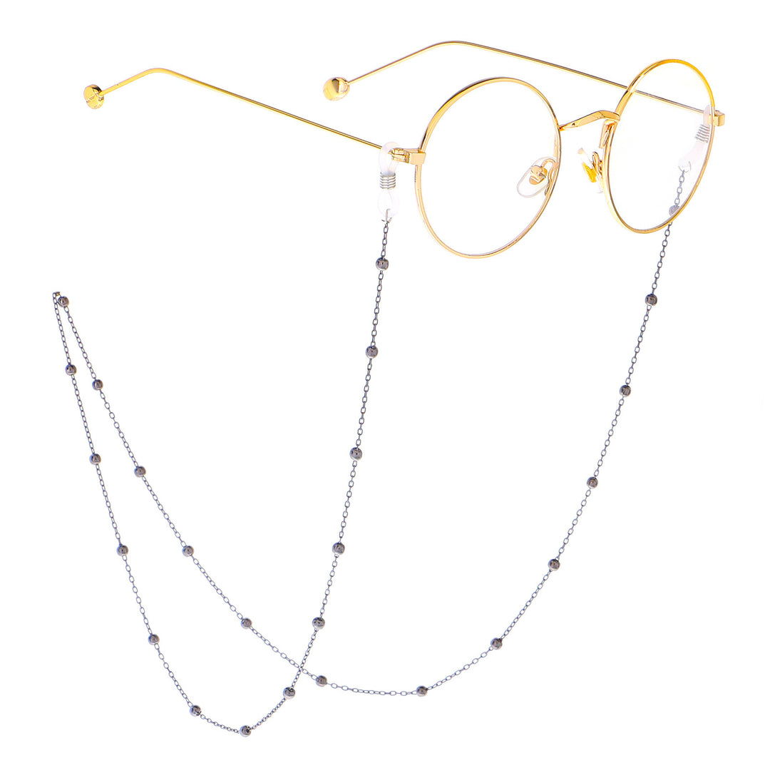 Elegante Brillen Kette mit dekorativen Perlen Karnz