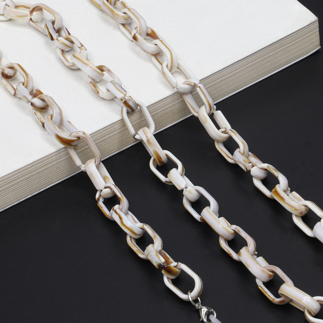 Chunky Acryl Brillen Kette Karnz