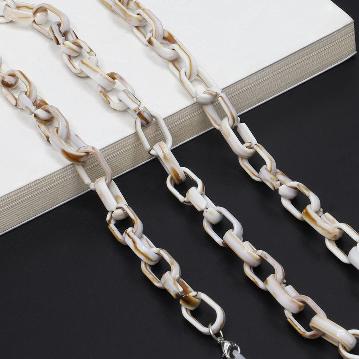 Chunky Acryl Brillen Kette Karnz