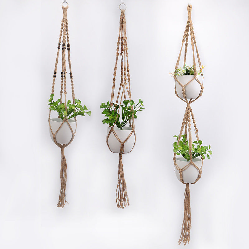 Makramee Pflanzenhalter mit kunstvollem Design Karnz