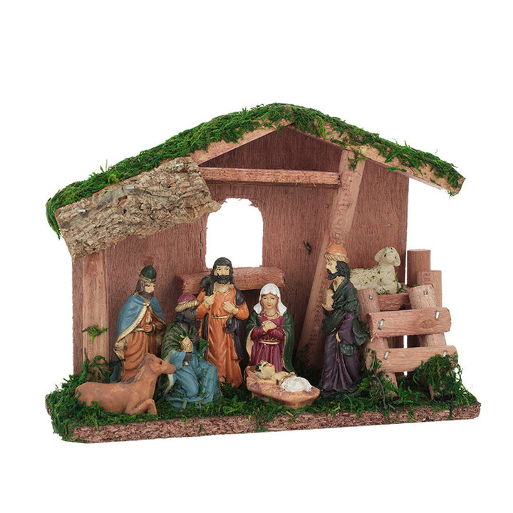 Weihnachtskrippen-Dekoration mit Figuren