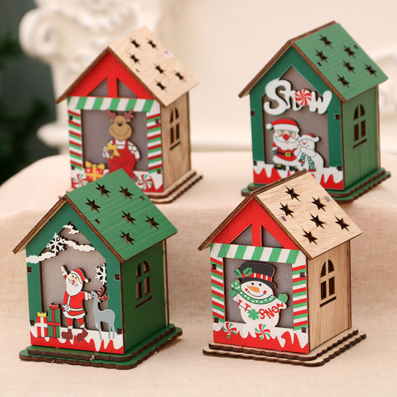 Dekorative LED Weihnachts Cottage Karnz
