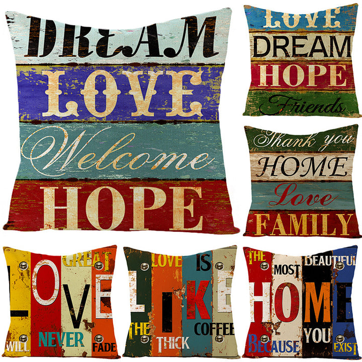 Vintage Inspirierende Typografische Wurfkissenbezug