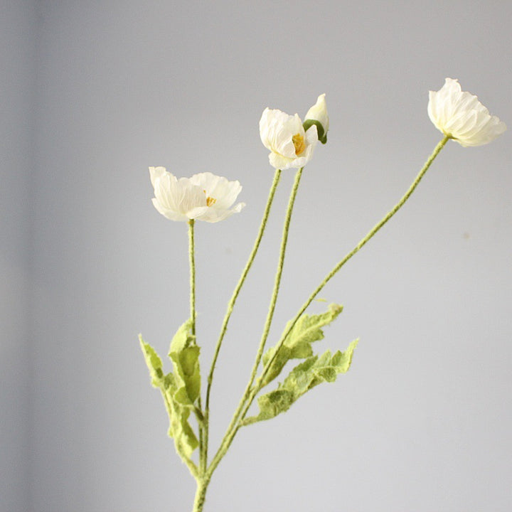 Lebensechter Seiden-Mohnblumenstiel