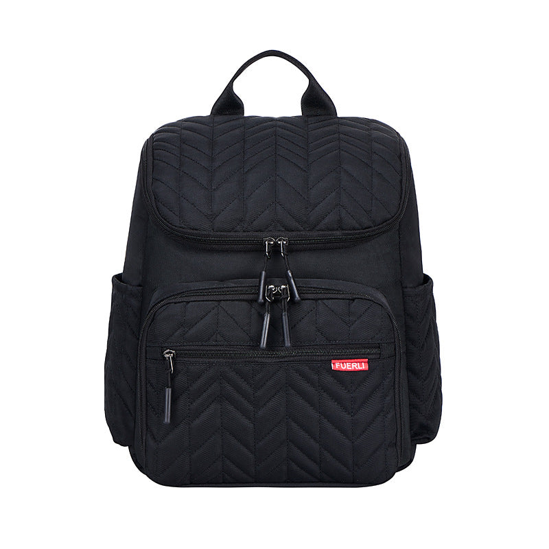 Elegante gesteppt Multi-Compartment Rucksack Karnz