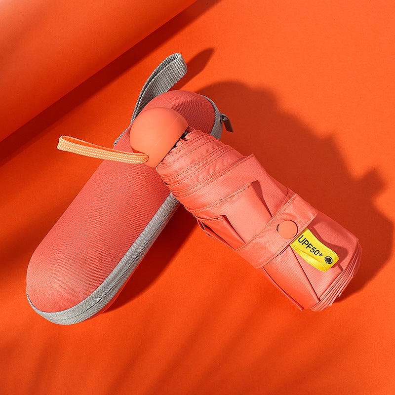 Damen handlicher UV-Schutz Falt-Regenschirm Karnz