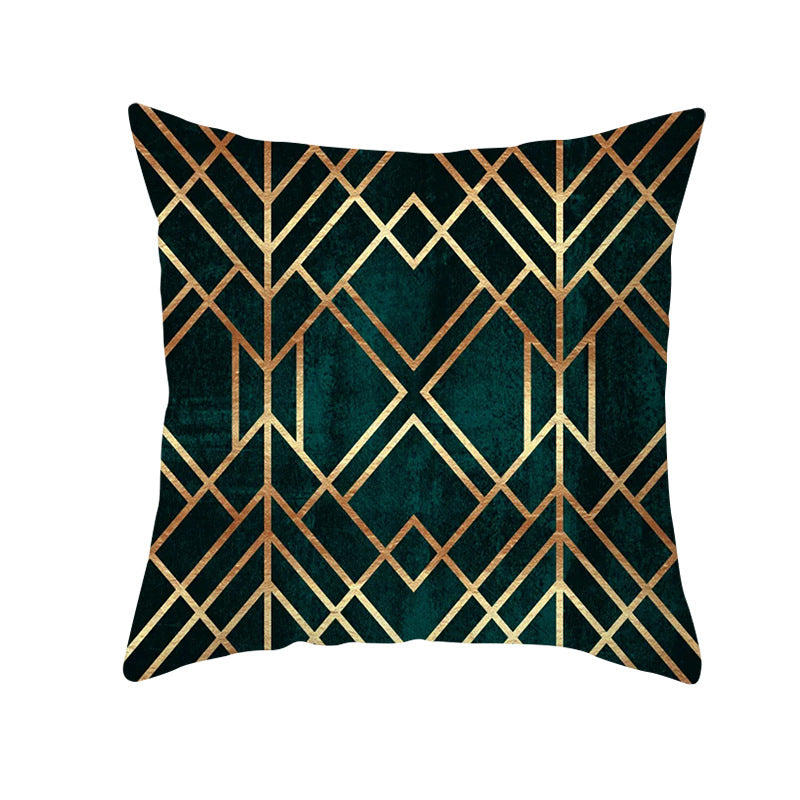 Dekoratives geometrisches Samt-Wurfkissenbezug