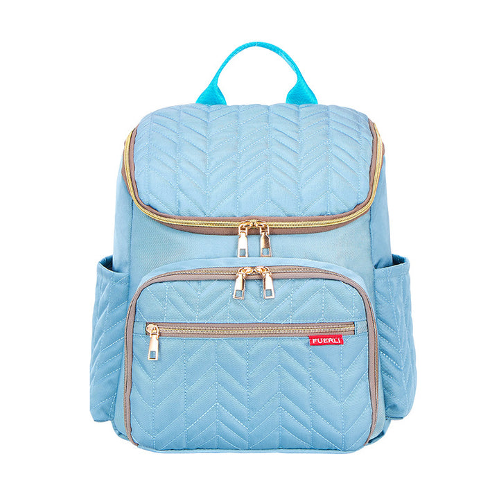 Elegante gesteppt Multi-Compartment Rucksack Karnz
